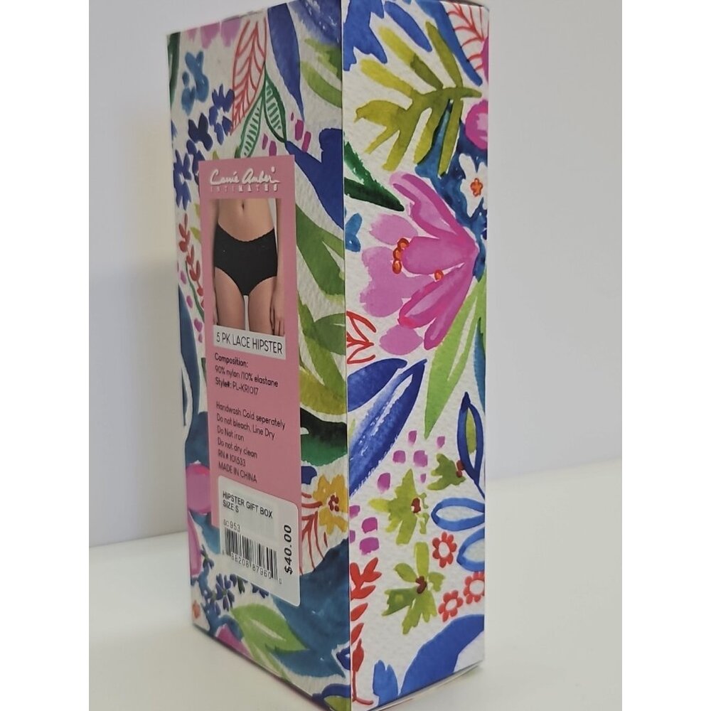 Carrie Amber Women Size S Intimates 5PK Lace Hipster Multicolor Gift Box Panties - Picture 6 of 6